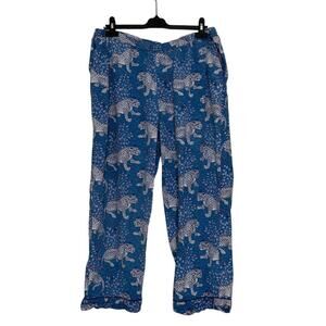 Printfresh Bagheera Pajama Pants Blue Leopard Print Size 1X